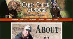 Desktop Screenshot of cabincreekgundogs.com